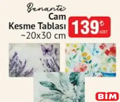 BENANTE CAM KESME TABLASI 20X30 CM